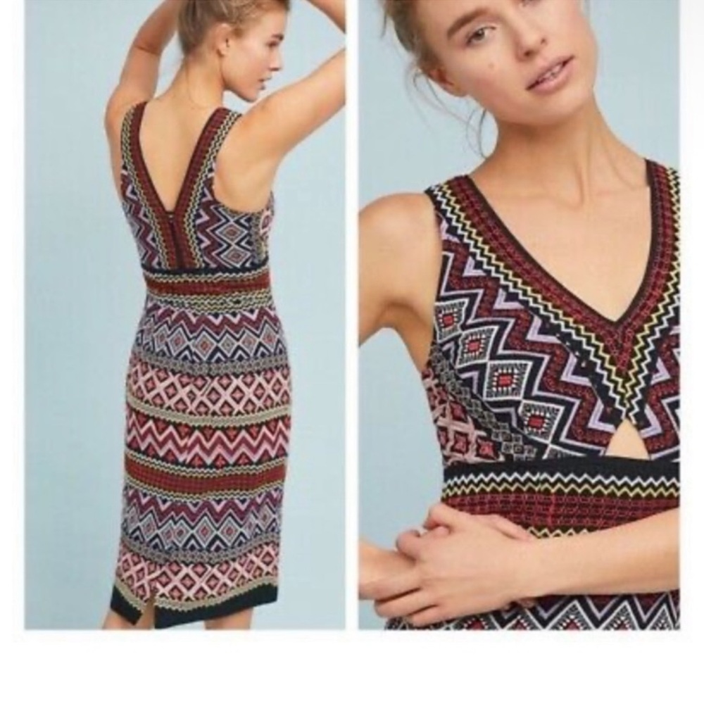 Anthropologie Akemi + Kin Geometric Embroidered Dress - Size 0